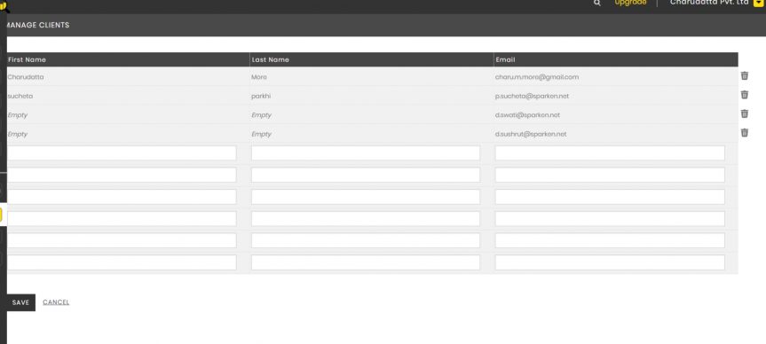 Business managers-client emails