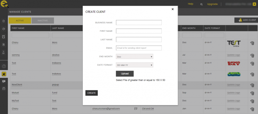 Business Managers add client